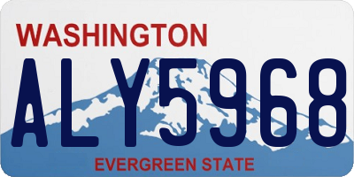 WA license plate ALY5968