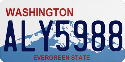 WA license plate ALY5988