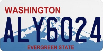 WA license plate ALY6024
