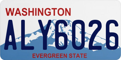 WA license plate ALY6026
