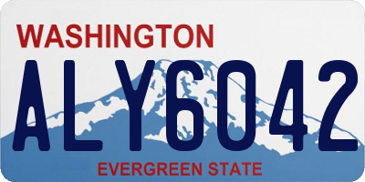 WA license plate ALY6042