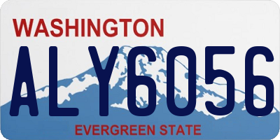 WA license plate ALY6056