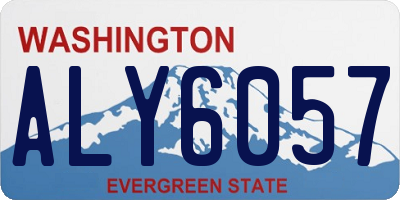 WA license plate ALY6057