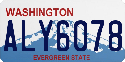 WA license plate ALY6078