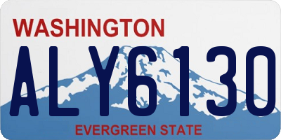 WA license plate ALY6130