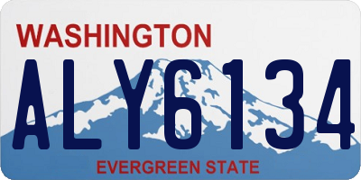 WA license plate ALY6134