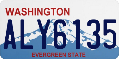 WA license plate ALY6135