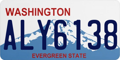 WA license plate ALY6138