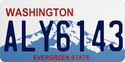 WA license plate ALY6143