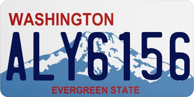 WA license plate ALY6156