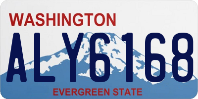 WA license plate ALY6168