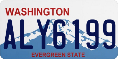 WA license plate ALY6199