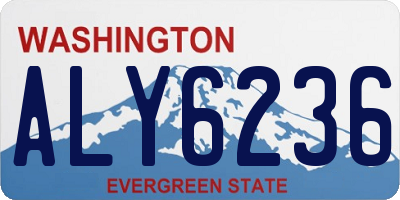 WA license plate ALY6236