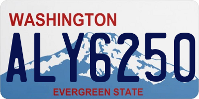 WA license plate ALY6250