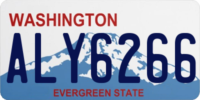 WA license plate ALY6266