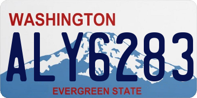 WA license plate ALY6283