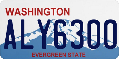 WA license plate ALY6300
