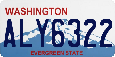 WA license plate ALY6322