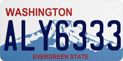 WA license plate ALY6333