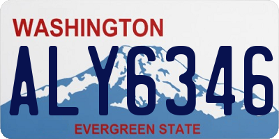 WA license plate ALY6346
