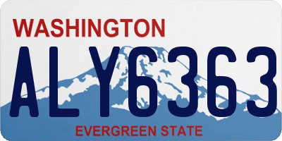 WA license plate ALY6363