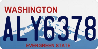 WA license plate ALY6378