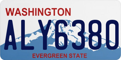 WA license plate ALY6380