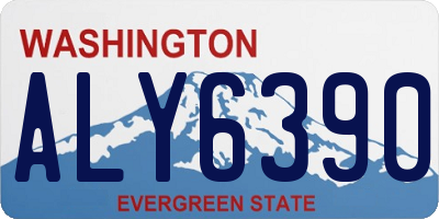 WA license plate ALY6390
