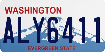 WA license plate ALY6411