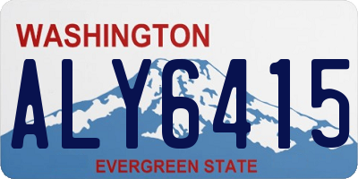 WA license plate ALY6415