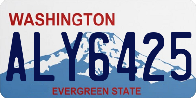 WA license plate ALY6425