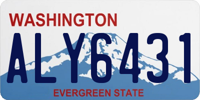 WA license plate ALY6431