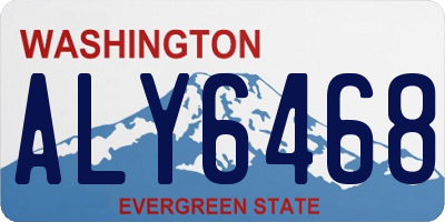WA license plate ALY6468