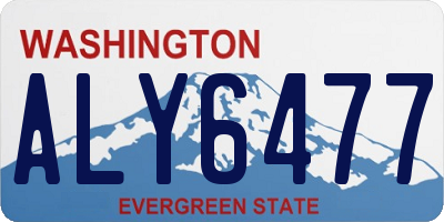 WA license plate ALY6477