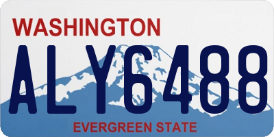 WA license plate ALY6488