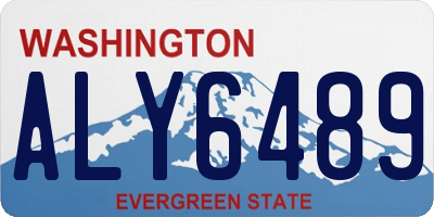 WA license plate ALY6489