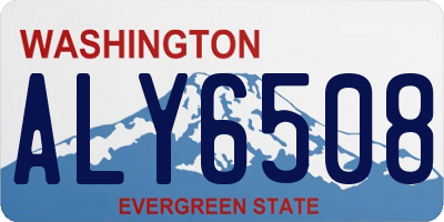 WA license plate ALY6508
