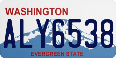 WA license plate ALY6538