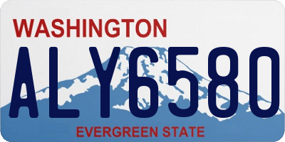 WA license plate ALY6580