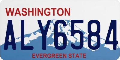 WA license plate ALY6584