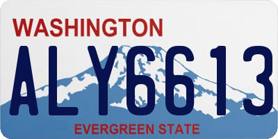 WA license plate ALY6613