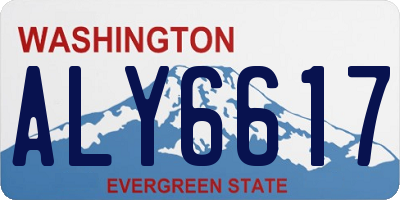 WA license plate ALY6617