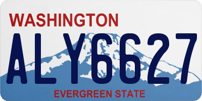 WA license plate ALY6627