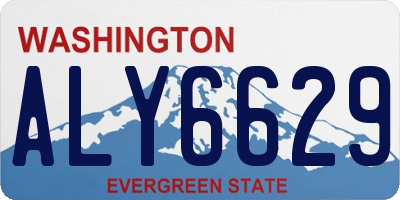 WA license plate ALY6629