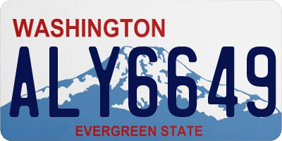 WA license plate ALY6649