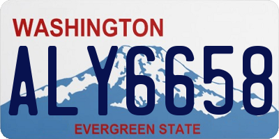 WA license plate ALY6658