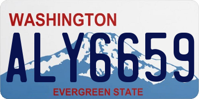 WA license plate ALY6659
