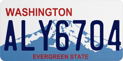 WA license plate ALY6704