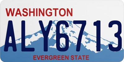 WA license plate ALY6713