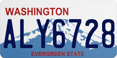 WA license plate ALY6728